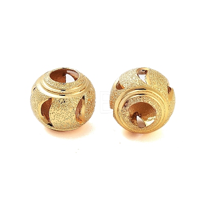 Texture Brass Beads KK-S379-02G-C-1