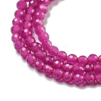 Natural Red Corundum/Ruby Beads Strands G-L591-A01-01-1