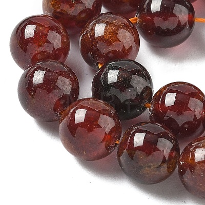 Natural Orange Garnet Beads Strands G-G271-B01-10mm-1