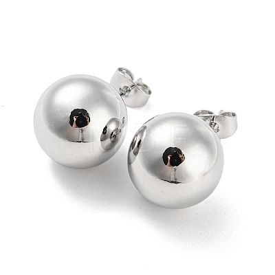 Brass Stud Earrings X-EJEW-I300-04A-P-1
