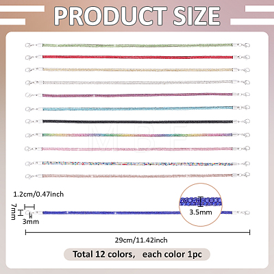 12Pcs Plastic Hat Chains AJEW-WH0709-349-1