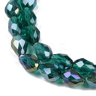 Transparent Electroplate Glass Beads Strands LS-EGLA-N013-T6mm-B24-1