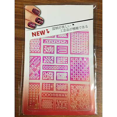 Laser Hollow Nail Sticker Templates MRMJ-T078-36C-1