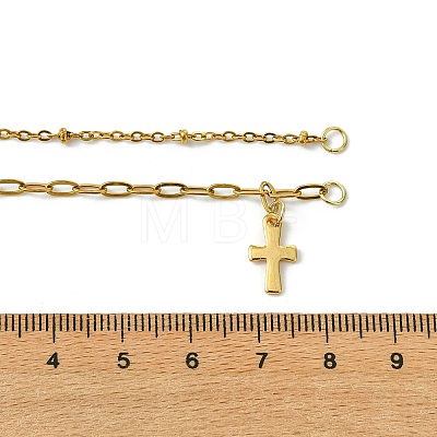 304 Stainless Steel Cable Chain & Paperclip Chain Necklace Making AJEW-JB01637-1