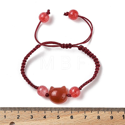 Resin Brainded Bead Bracelets BJEW-L701-02A-1