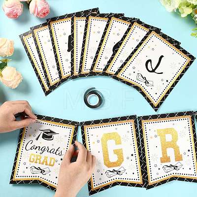 Word Congrats Grad Paper Hanging Flag Banner TH-FZC1645-01-1