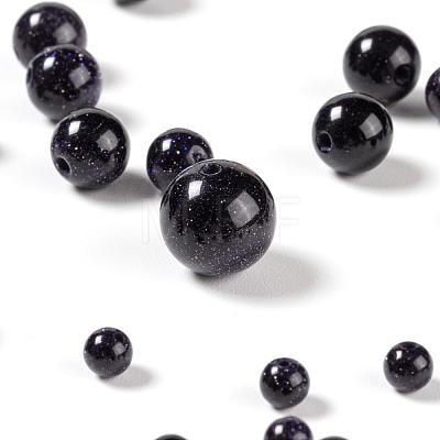 340Pcs 4 Sizes Synthetic Blue Goldstone Beads Strands G-LS0001-14-1