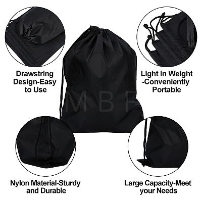 Nylon Shoes Storage Drawstring Bags ABAG-WH0038-40-1