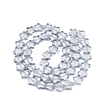 Electroplated Glass Beads Strands EGLA-N006-063C-1