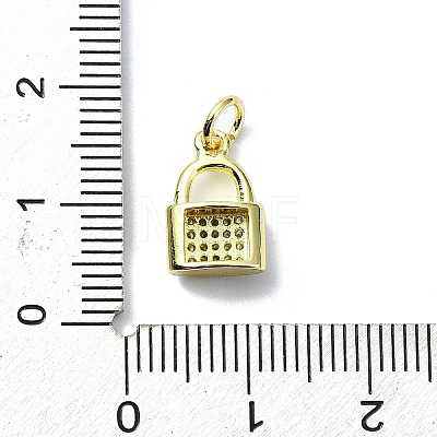 Brass Micro Pave Claer Cubic Zirconia Charms KK-H475-50G-08-1