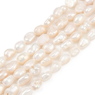 Natural Cultured Freshwater Pearl Beads Strands PEAR-P064-20H-02C-1