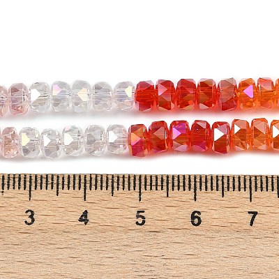 Electroplate Glass Beads Strands EGLA-B011-04B-01-1