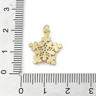 Brass Micro Pave Clear Cubic Zirconia Pendants KK-Q813-08C-G-1