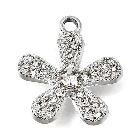 UV Plating Alloy Crystal Rhinestone Pendants RB-CBAD37D-14P-1