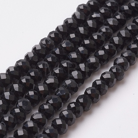 Faceted Imitation Jade Glass Beads Strands EGLA-F124-NC03-1