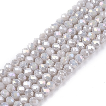 Electroplate Glass Beads Strands EGLA-A044-P2mm-B19-1