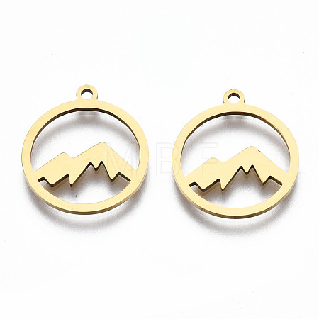 201 Stainless Steel Pendants STAS-Q240-033G-1