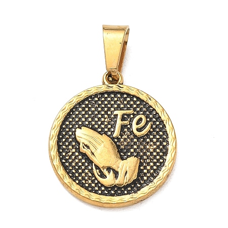 Religion 304 Stainless Steel Pendants STAS-H264-13C-AG-1