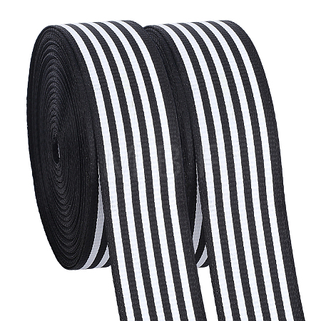 Polyester Stripe Ribbon OCOR-WH0078-507B-1