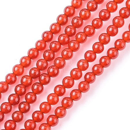 Natural Carnelian Beads Strands G-C076-4mm-2A-1