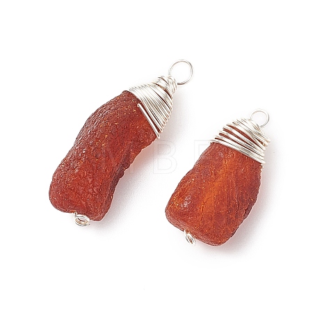 Natural Amber Pendants PALLOY-JF01827-01-1