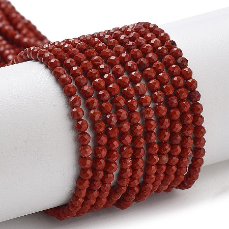 Natural Red Jasper Beads Strands G-J002-22-1