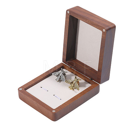Wood Cuff-link Gift Storage Magnetic Boxes CON-WH0089-265B-1