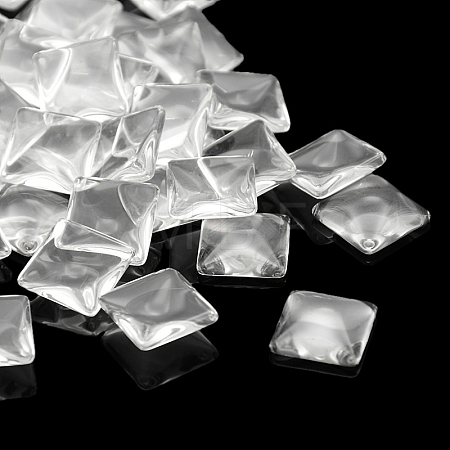 Transparent Clear Glass Square Cabochons LS-GGLA-A001-20mm-1