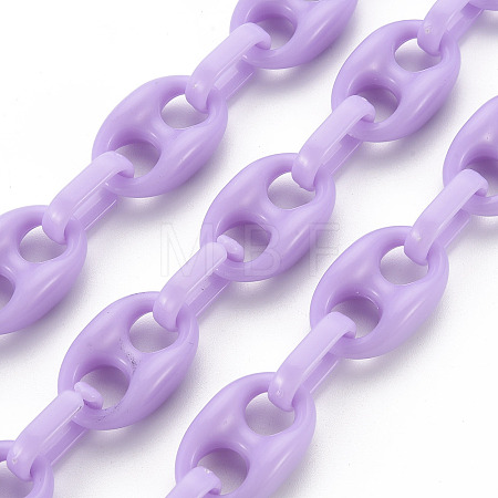 Handmade Opaque Acrylic Coffee Bean Chains CHAC-ZX0001-01E-1