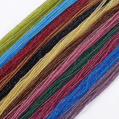 Glass Beads Strands EGLA-E057-02B-1