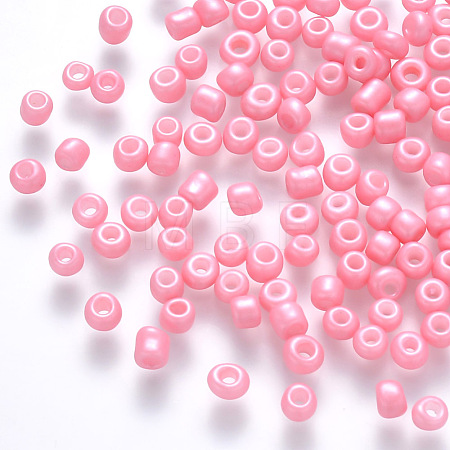 12/0 Baking Paint Glass Round Seed Beads SEED-S036-01A-04-1