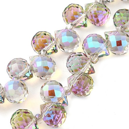Electroplate Glass Beads Strands EGLA-D030-17K-1
