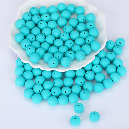 Round Silicone Focal Beads SI-JX0046A-01-1