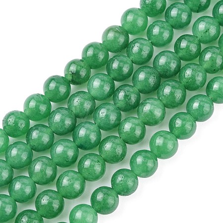 Natural White Jade Bead Strands G-R165-8mm-14-1