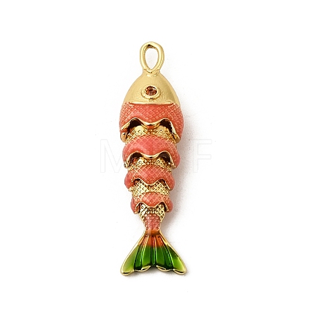 Brass Enamel Pendants KK-CJC0013-15G-02-1
