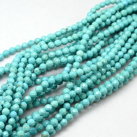 Natural Howlite Round Beads Strands TURQ-L017-4mm-01B-1