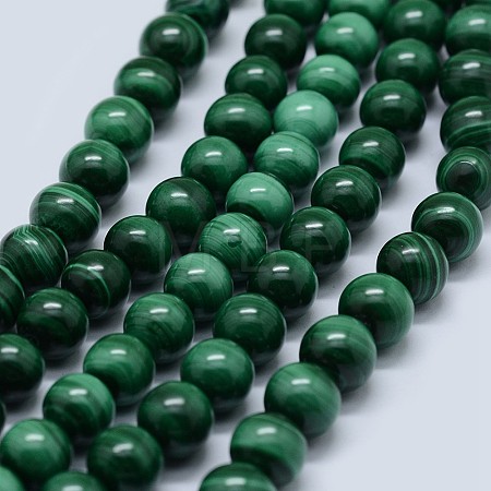 Natural Malachite Beads Strands G-F571-27A1-3mm-1