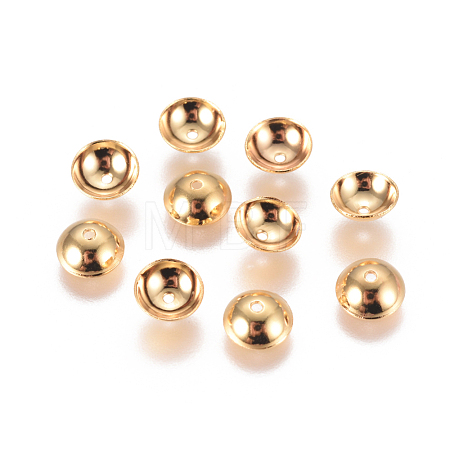 304 Stainless Steel Bead Caps STAS-F227-40-G-1
