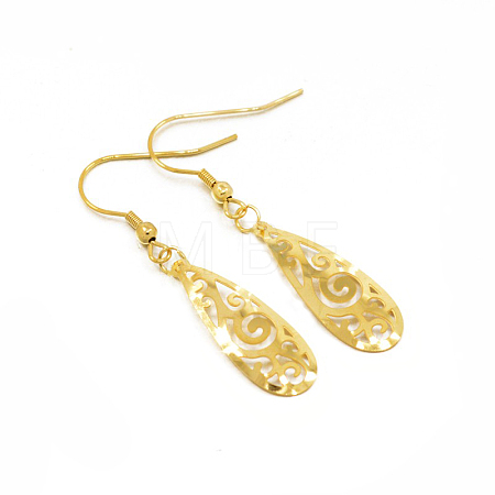 304 Stainless Steel Dangle Earrings EJEW-O024-15G-1
