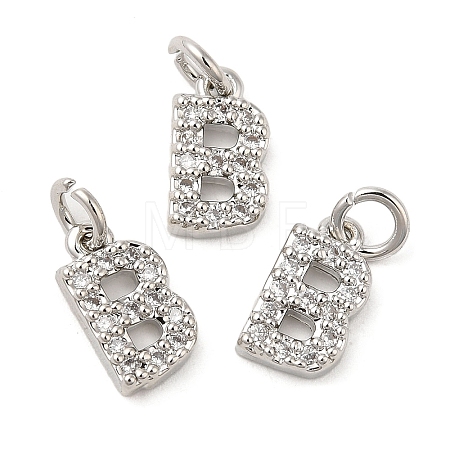 Brass Micro Pave Grade AAA Cubic Zirconia Charms LS-ZIRC-P067-11P-B-NR-1