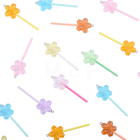 Resin Pendants RESI-WH0026-148D-1