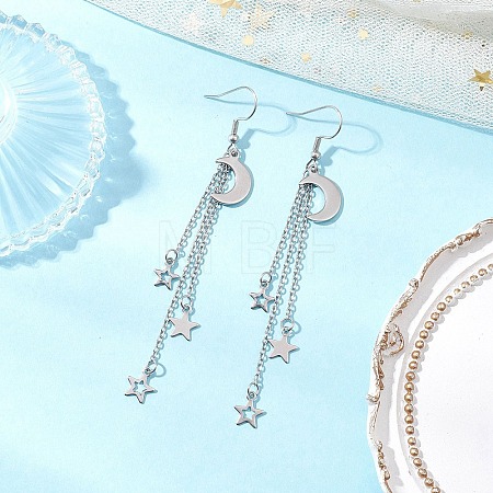 304 Stainless Steel Tassel Dangle Earrings for Women SA-CJ2DB3-1