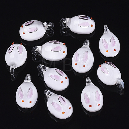 Handmade Lampwork Pendants LAMP-N021-002F-1