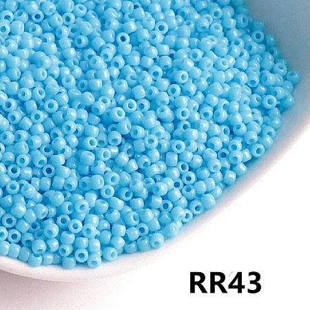 Opaque 6/0 Glass Seed Beads SEED-I013-4mm-RR43-1