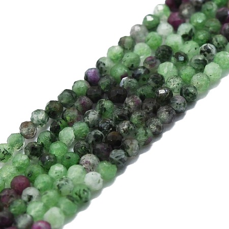 Natural Ruby in Zoisite Beads Strands G-P457-A01-29-1