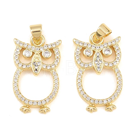 Brass Micro Pave Cubic Zirconia Pendants KK-C162-079G-02-1