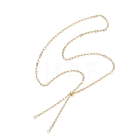 2.5MM 304 Stainless Steel Paperclip Chain Slider Necklace Making AJEW-JB01409-1