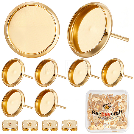 20Pcs 304 Stainless Steel Stud Earring Findings STAS-BBC0009-97C-1