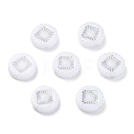 Opaque Acrylic Beads X-OACR-G016-07F-1