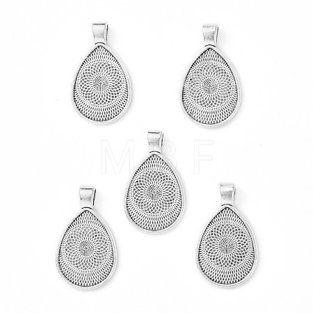 Alloy Pendant Cabochon Settings PALLOY-E436-87AS-1